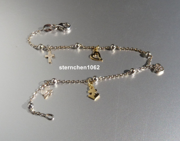Preview: Bracelet * 925 silver * Gold-plated * Heart * Cross * Anchor * Angel