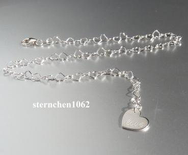 Anklets * 925 Silver * Love * 25 cm