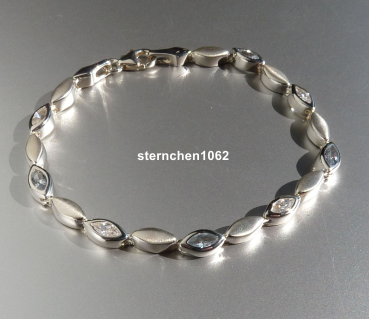 Preview: Bracelet * 925 silver * rhodium-plated * Matte finish * zirconia
