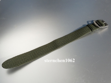 Preview: Eulit * Perlon * Durchzugsband Uhrenarmband * Atlantic * Army-grün * 22 mm
