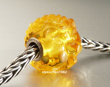 Preview: Original Trollbeads * Gravierter Bernstein / Amber * OOAK * XXL * 900