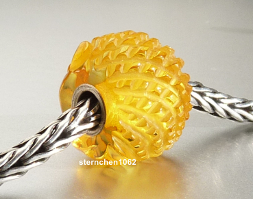 Preview: Original Trollbeads * Gravierter Bernstein / Amber * OOAK * XXL * 900