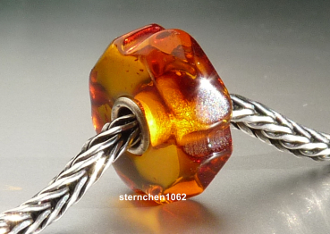 Trollbeads * Graved Amber * OOAK * XXL * 901