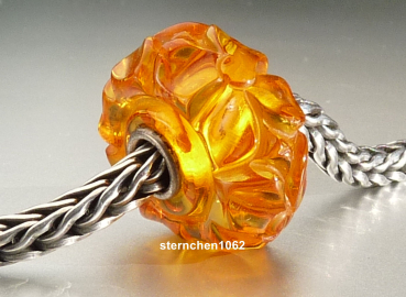 Original Trollbeads * Gravierter Bernstein / Amber * OOAK * XXL * 902