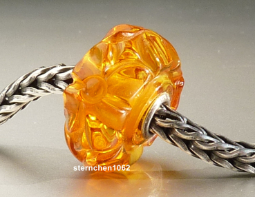 Preview: Original Trollbeads * Gravierter Bernstein / Amber * OOAK * XXL * 902