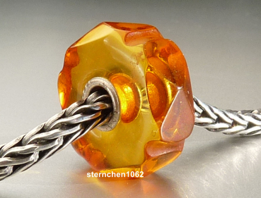 Original Trollbeads * Gravierter Bernstein / Amber * OOAK * XXL * 904