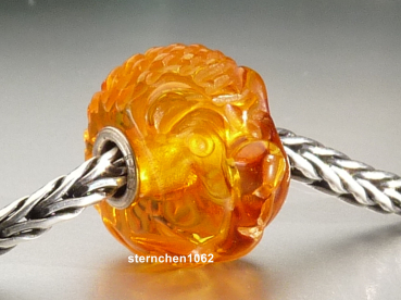 Original Trollbeads * Gravierter Bernstein / Amber * OOAK * XXL * 905