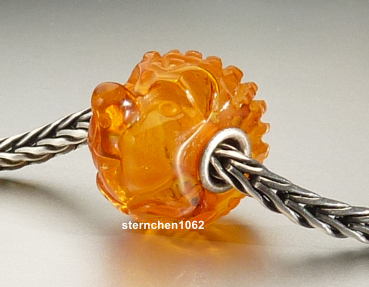 Preview: Original Trollbeads * Gravierter Bernstein / Amber * OOAK * XXL * 905