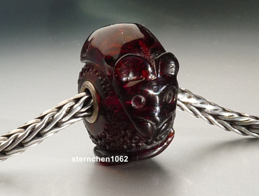 Preview: Original Trollbeads * Gravierter Bernstein / Amber * OOAK * XXXL * 906