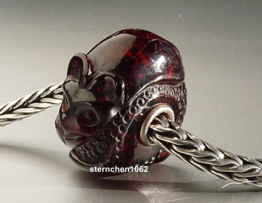 Preview: Original Trollbeads * Gravierter Bernstein / Amber * OOAK * XXXL * 906