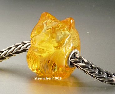 Preview: Original Trollbeads * Gravierter Bernstein / Amber * OOAK * XXXL * 908