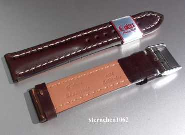 Eulux * Leather watch strap * Buffalo * dark brown * Handmade * 18 mm