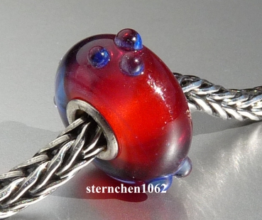 Preview: Original Trollbeads * Blaue Blume mit Knospen * retired * 09