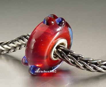 Preview: Original Trollbeads * Blaue Blume mit Knospen * retired * 11