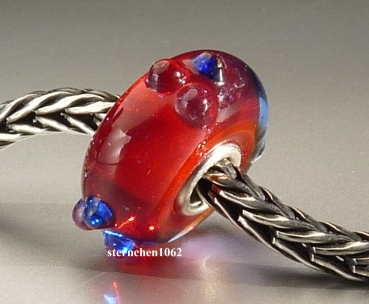 Preview: Original Trollbeads * Blaue Blume mit Knospen * retired * 12