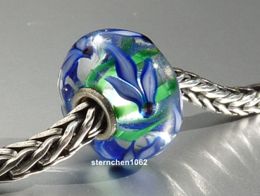 Trollbeads * Blaue Iris Blüte * 03