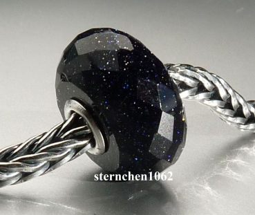 Preview: Trollbeads * Facettierter Blauer Goldstein * 10
