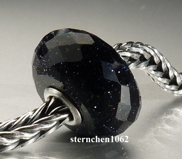 Preview: Trollbeads * Facettierter Blauer Goldstein * 10