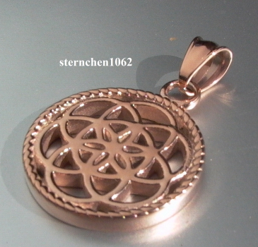 Dreamcatcher Pendant * Steel rose ion plating * Flower * 2,5 cm
