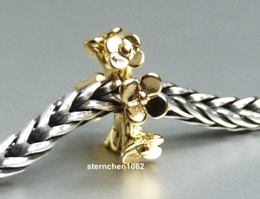 Trollbeads * Blütenkrone, Spezielle Metallegierung18k vergoldet *