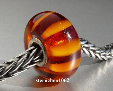 Original Trollbeads * Braune Streifen * retired * 02