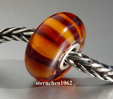 Preview: Original Trollbeads * Braune Streifen * retired * 02