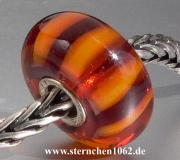 Original Trollbeads * Braune Streifen * retired * 01
