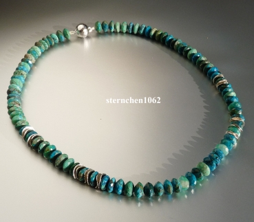 Preview: Einzelstück * Edelstein Kette * Chrysokoll * 925 Silber