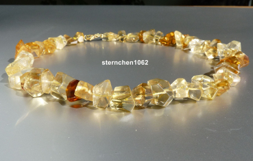 Einzelstück * Edelstein Kette * Citrin * 333 Gold *