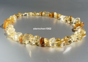 Preview: Einzelstück * Edelstein Kette * Citrin * 333 Gold *