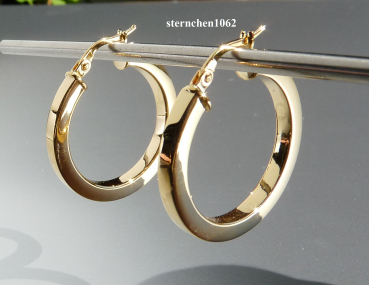 Ohrringe * Klapp - Creolen * 585 Gold