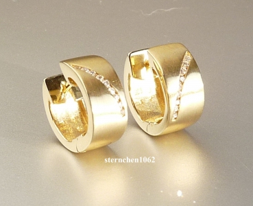 Preview: Earrings * Beautiful Hoop Earrings * 585 Gold * Brilliant