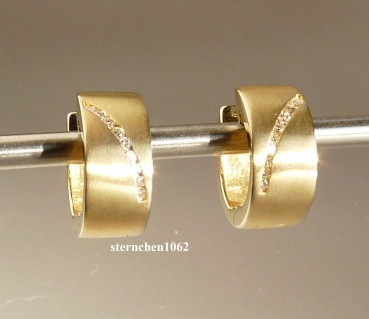 Ohrringe * Wunderschöne Klapp - Creolen * 585 Gold * Brillant