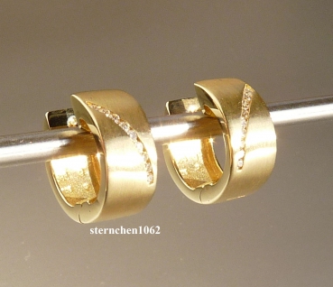 Preview: Earrings * Beautiful Hoop Earrings * 585 Gold * Brilliant