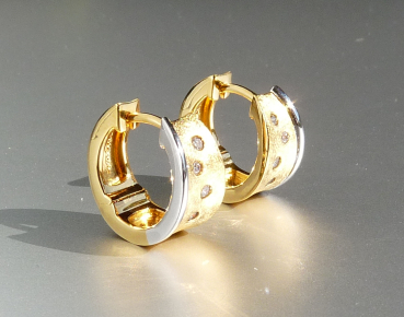 Preview: Viventy * Creolen * 925 Silber * Gelbgold plattiert * Zirkonia * 787154