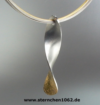 Preview: be belle * Anhänger * Curly * 925 Silber *900 Gold