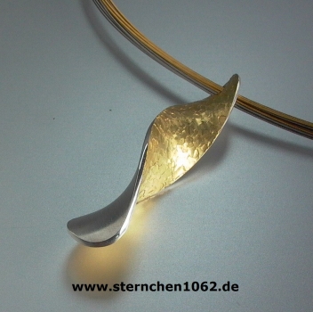 Preview: be belle * Anhänger * Curly * 925 Silber *900 Gold