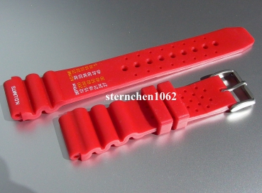 Eulit * Kunststoffarmband für Uhren * Diver * Taucherskala * rot * 20 mm