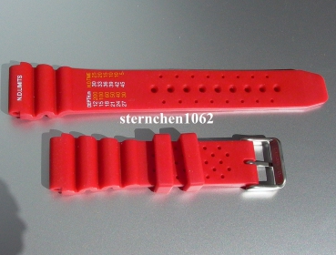 Preview: Eulit * Kunststoffarmband für Uhren * Diver * Taucherskala * rot * 20 mm