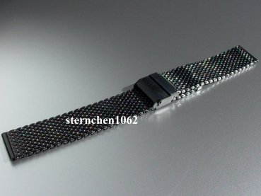 Eulit * Stainless Steel watch strap * Milanaise * black * 18 mm