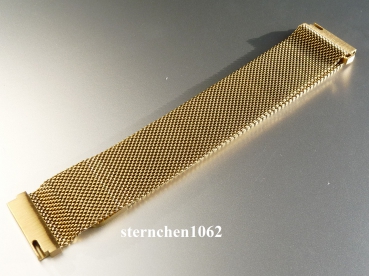 Preview: Eulit * Stainless Steel watch strap gold * Milanaise * Magnet shutter * 20 mm