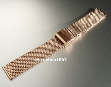 Eulit * Stainless Steel watch strap rose * Milanaise * 20 mm