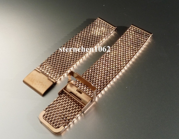 Preview: Eulit * Stainless Steel watch strap rose * Milanaise * 20 mm
