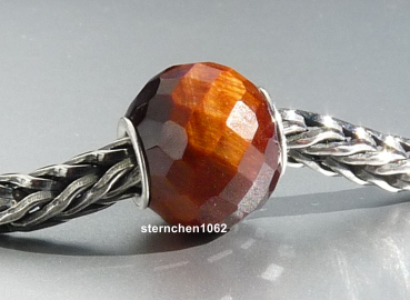 Trollbeads * Facettiertes Rundes Rotes Tigerauge * 06