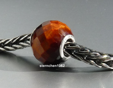 Preview: Trollbeads * Facettiertes Rundes Rotes Tigerauge * 06