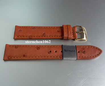 Barington * Lederband für Uhren * Uhrenarmband * Farmstrauss * goldbraun * 18 mm