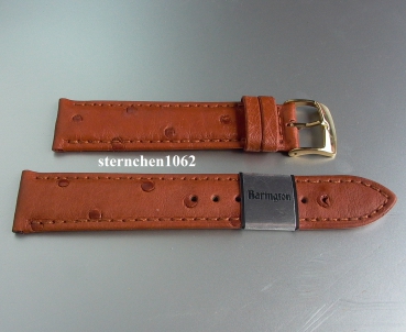 Barington * Lederband für Uhren * Uhrenarmband * Farmenstrauss * goldbraun * 18 mm