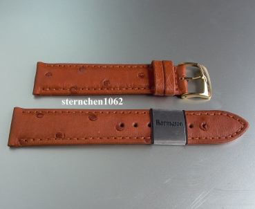 Barington * Leather watch strap * ostrich Leather * golden brown * 14 mm