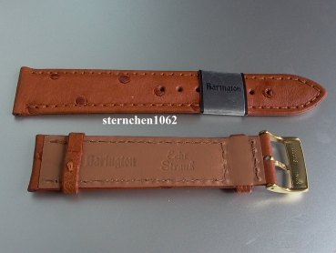 Barington * Leather watch strap * ostrich Leather * golden brown * 14 mm