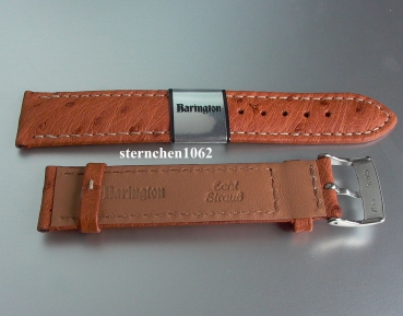Preview: Barington * Lederband für Uhren * Uhrenarmband * Farmstrauss * goldbraun * W20 mm